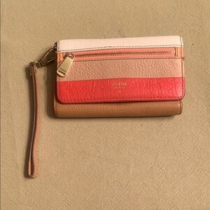 Fossil Women's Multicolor Leather Wristlet